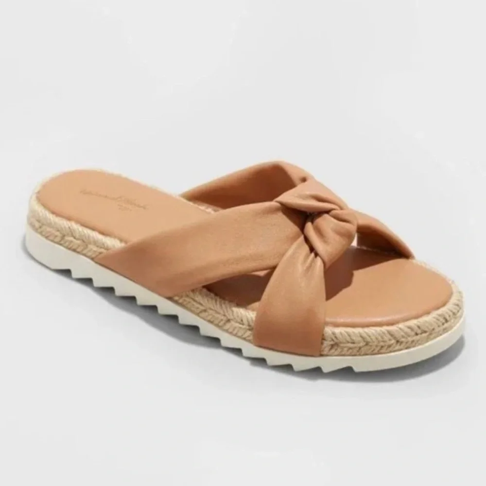 Women's Dena Knotted Espadrille Sandals - Universal Thread™ Tan Size 11